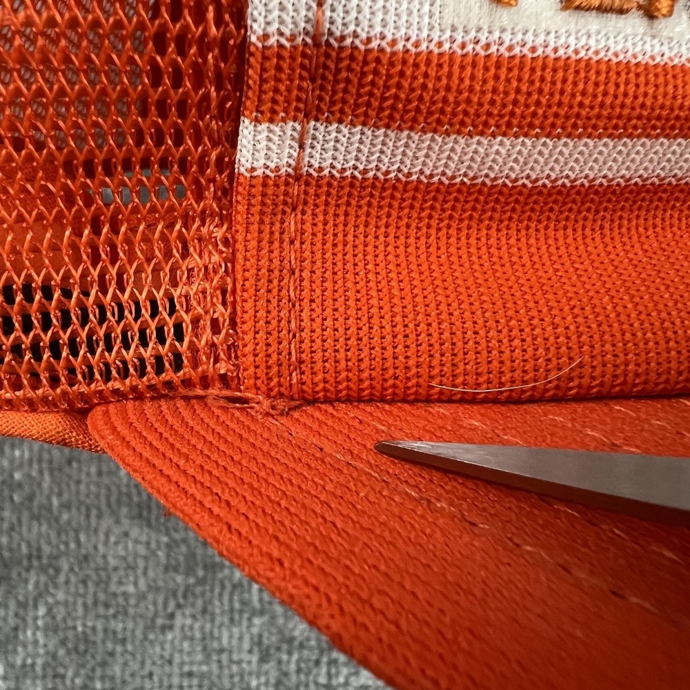 Vintage Texas Longhorns Hat Cap Mens One Size Orange NCAA Football Mesh Trucker - Picture 9 of 12